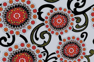 复古民族风面料印花素材，适用于服装印花设计的高清重复图案