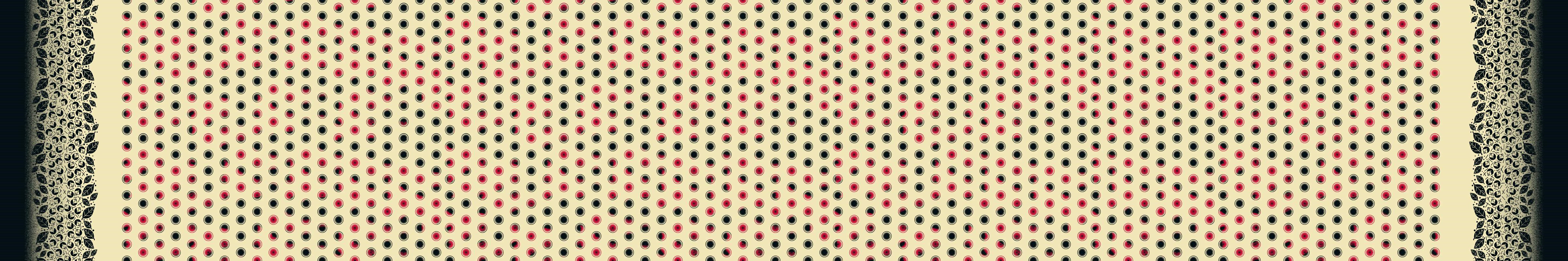 复古波点边饰面料印花素材,适用于服装印花设计与数码印染