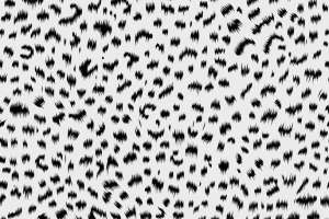 黑白抽象豹纹面料印花素材，适用于服装印花设计与数码印染