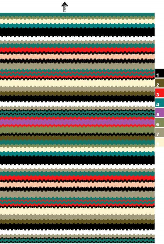 复古条纹几何面料印花素材,适用于服装印花设计与数码印染