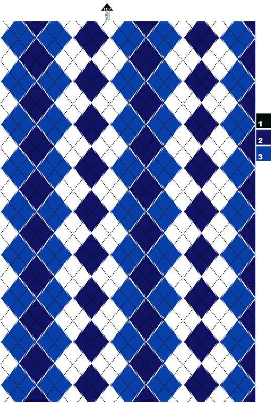 经典蓝白菱格面料印花素材,适用于休闲服装印花设计