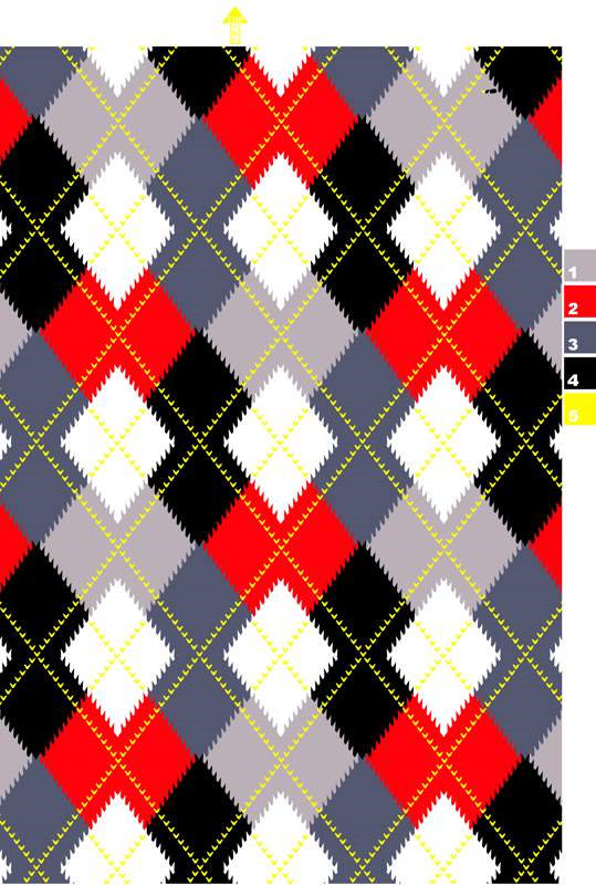 经典菱形格面料印花素材,适用于休闲服装印花设计