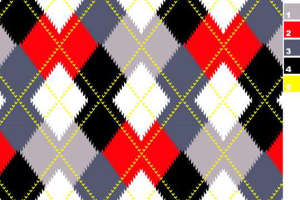 经典菱形格面料印花素材，适用于休闲服装印花设计