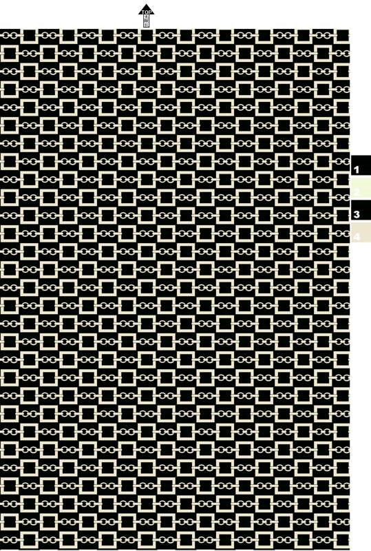 经典几何链环图案面料印花素材,适用于服装印花设计