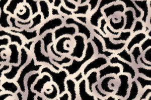 复古玫瑰纹理面料印花素材，适用于高端服装印花设计
