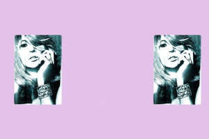 复古蓝调人像面料印花素材，适用于服装印花设计与潮流服饰定制