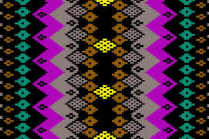 高对比几何民族风面料印花素材，适用于服装印花设计