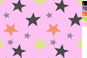 粉色背景星星点阵面料印花素材，适用于儿童服装印花设计
