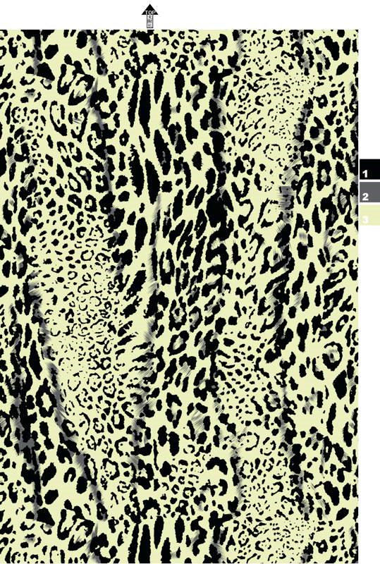 复古豹纹面料印花素材图,适用于服装印花设计与数码印制