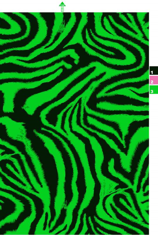 荧光绿斑马纹面料印花素材,适用于潮牌服装印花设计