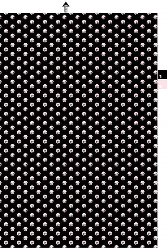 黑底粉白波点面料印花素材,经典复古风服装印花设计图