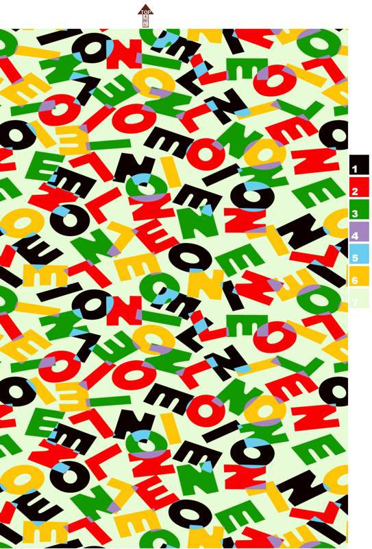 多彩字母乱序排列面料印花素材,适用于潮流服装印花设计