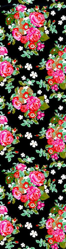复古玫瑰花卉面料印花素材,适用于服装印花设计与数码印染