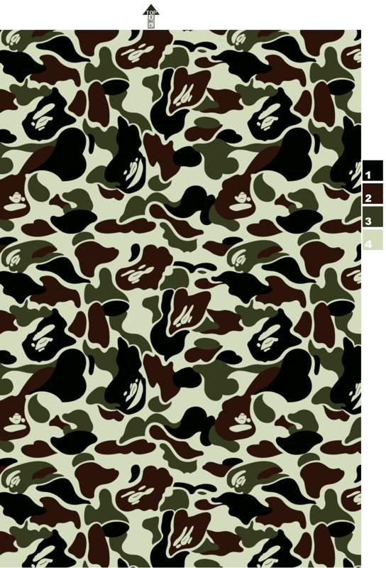 经典迷彩风面料印花素材,适用于户外服装印花设计