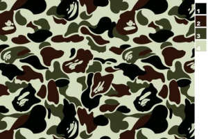 经典迷彩风面料印花素材，适用于户外服装印花设计