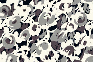 抽象漩涡花卉面料印花素材，适用于服装印花设计与数码印染