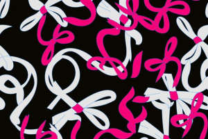 高对比度丝带蝴蝶结面料印花素材，适用于时尚服装印花设计