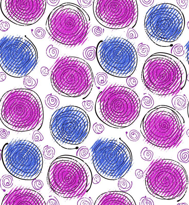 手绘螺旋纹面料印花素材,适用于T恤、卫衣等服装印花设计