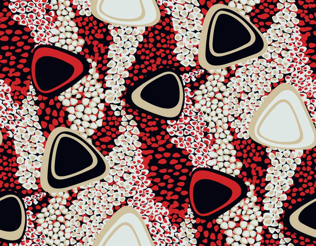 抽象几何点彩风面料印花素材,适用于服装印花设计与数码印染