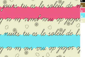 法式手写体花卉条纹面料印花素材，适用于服装印花设计