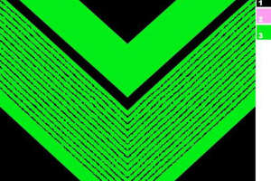 荧光绿V型条纹面料印花素材，适用于运动休闲服装印花设计