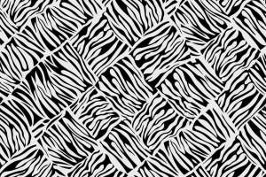 黑白斑马纹面料印花素材图，适用于服装印花设计与数码印染