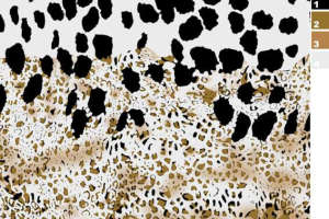 抽象豹纹渐变面料印花素材，适用于时尚服装印花设计