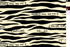 斑马纹手写艺术风面料印花素材，适用于服装印花设计