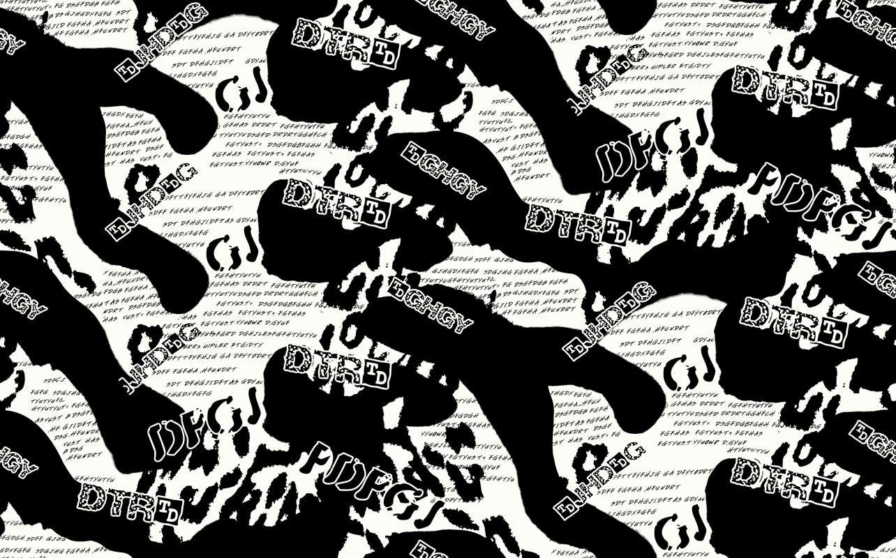 黑白抽象涂鸦风面料印花素材,适用于潮流服装印花设计