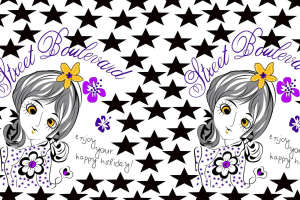 复古街头风面料印花素材，适用于T恤与连衣裙的服装印花设计