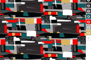 抽象几何风面料印花素材，适用于服装印花设计的高清花型图