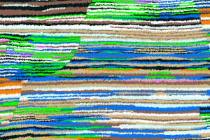 抽象条纹混色面料印花素材，适用于潮流服装印花设计