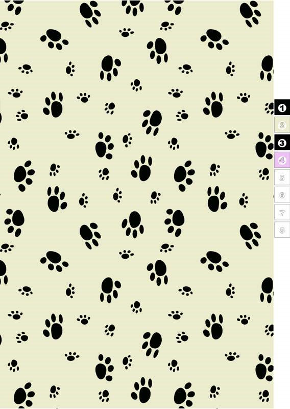 可爱动物爪印面料印花素材,适用于儿童服装印花设计