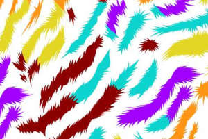 活力羽毛纹理面料印花素材，适用于T恤与运动服服装印花设计