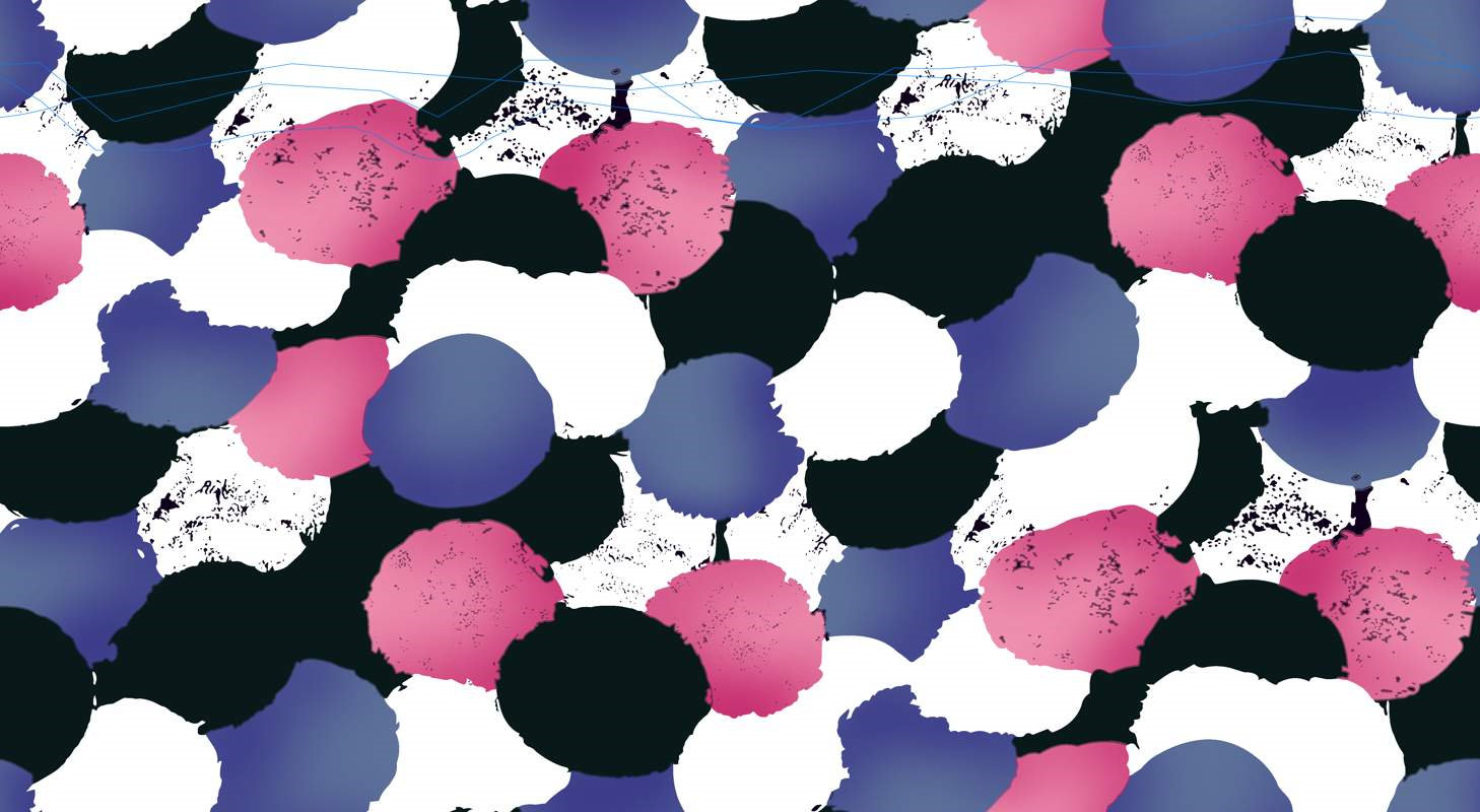 抽象泼墨风面料印花素材,适用于服装印花设计的高辨识度图案