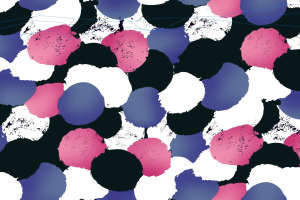 抽象泼墨风面料印花素材，适用于服装印花设计的高辨识度图案