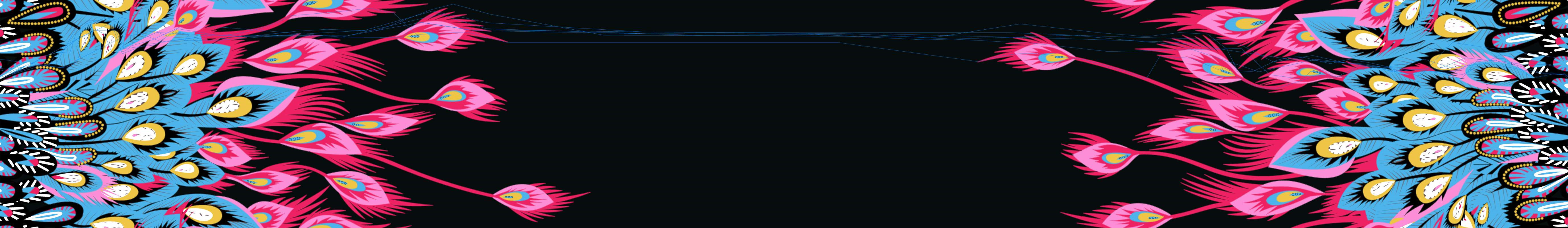 高饱和度孔雀羽纹面料印花素材,适用于时尚服装印花设计