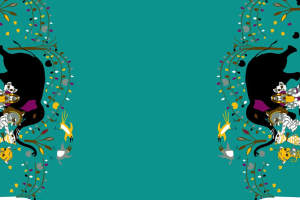 童趣森林动物主题面料印花素材，适用于儿童服装印花设计