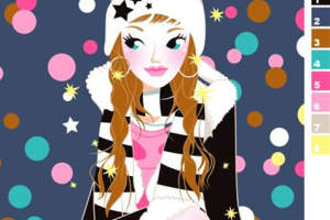 可爱少女风面料印花素材，适用于服装印花设计与潮牌T恤图案