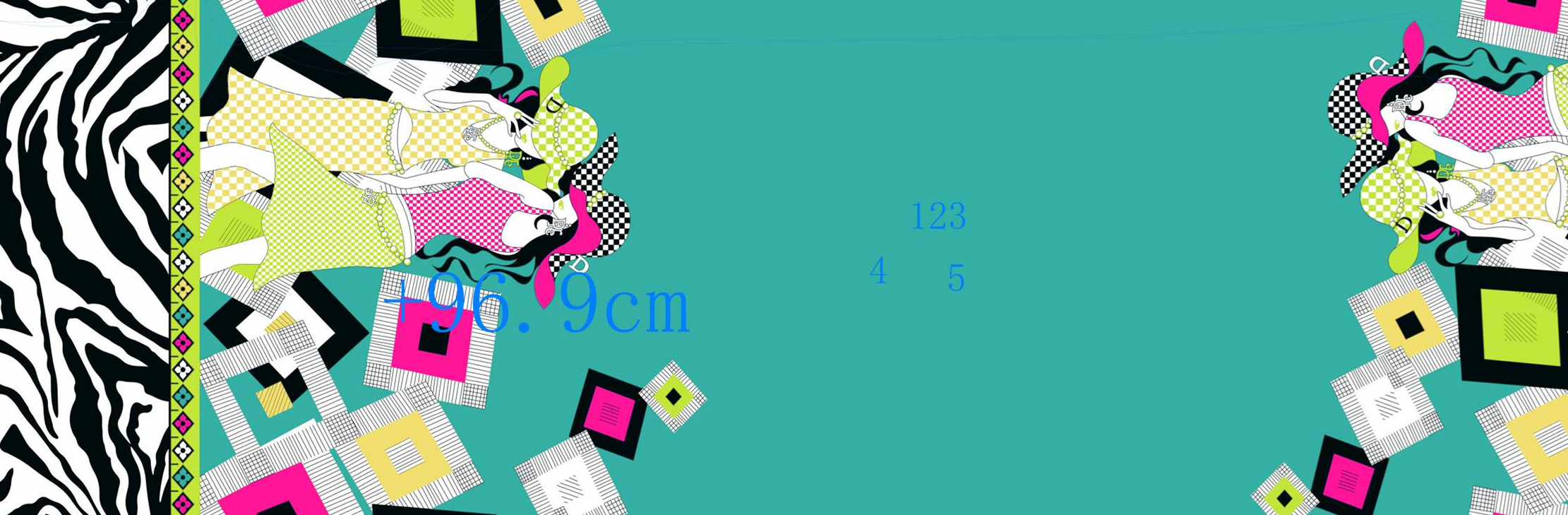 复古波普风服装印花素材图,高辨识度面料印花设计