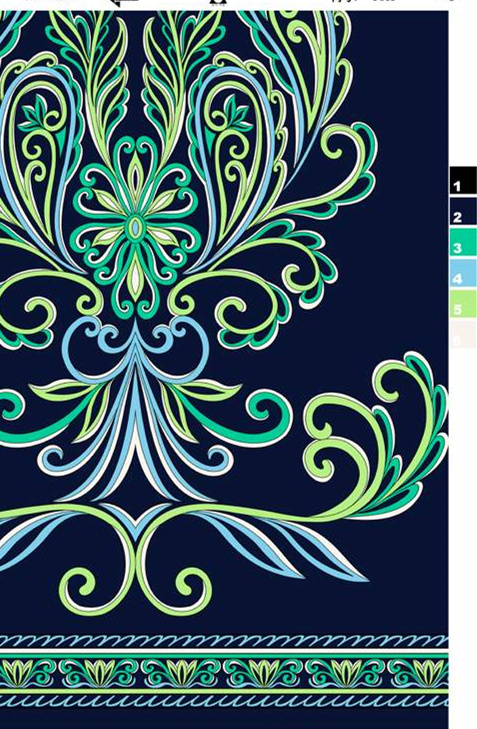 复古巴洛克风面料印花素材,适用于服装印花设计的高清花型图案