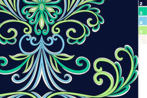 复古巴洛克风面料印花素材，适用于服装印花设计的高清花型图案