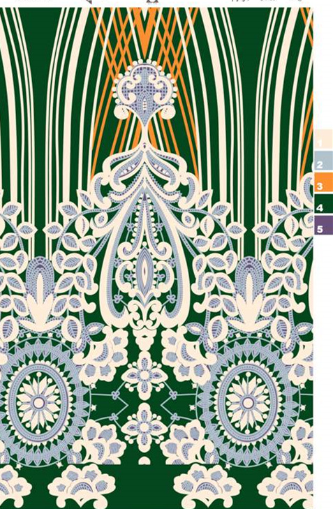 复古巴洛克风面料印花素材,适用于高端服装印花设计