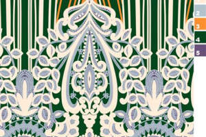 复古巴洛克风面料印花素材，适用于高端服装印花设计