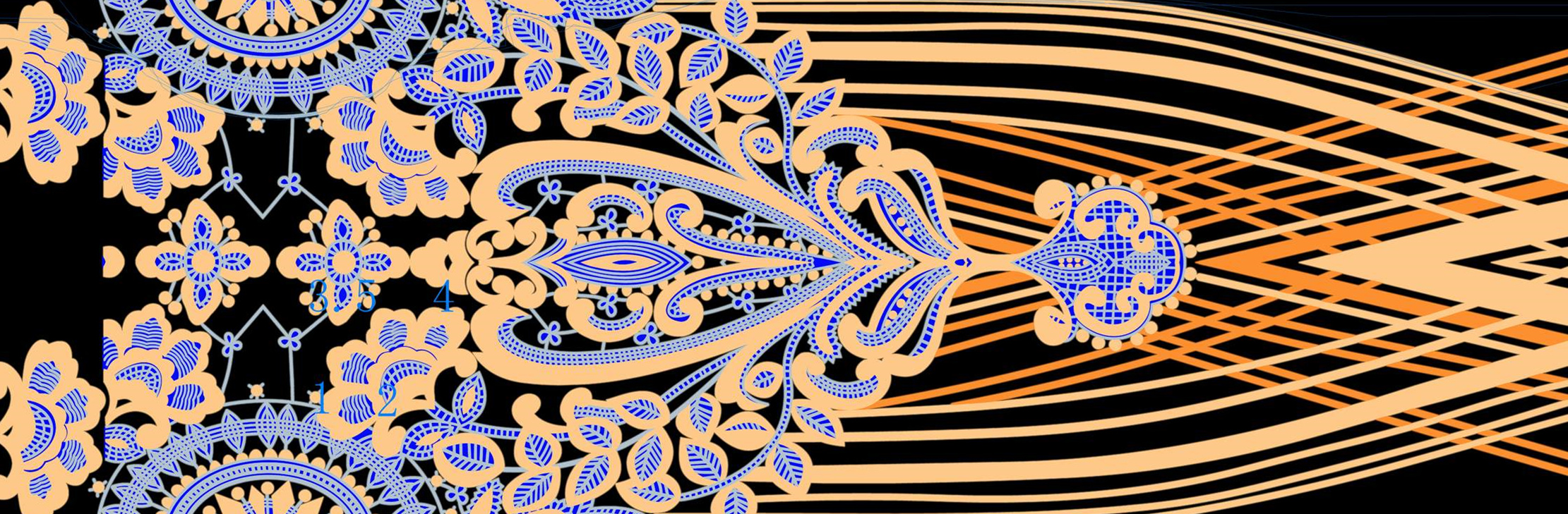 复古巴洛克风面料印花素材,适用于高端服装印花设计