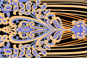 复古巴洛克风面料印花素材，适用于高端服装印花设计