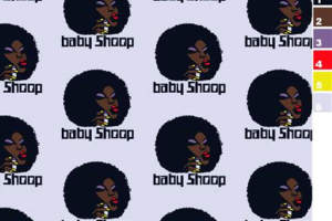 复古波普风女性头像面料印花素材，适用于T恤与卫衣服装印花设计