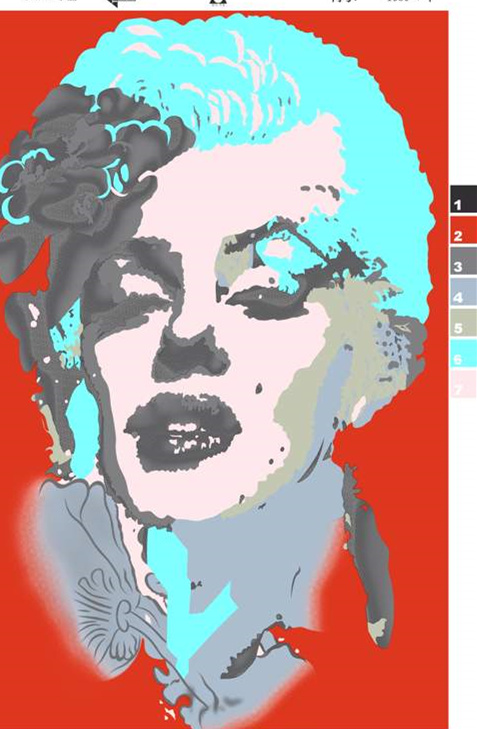 波普风人物肖像面料印花素材,适用于T恤与潮流服装印花设计