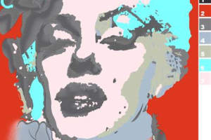 波普风人物肖像面料印花素材，适用于T恤与潮流服装印花设计