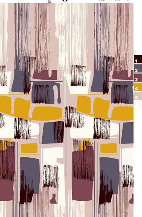 抽象肌理风面料印花素材,适用于服装印花设计的原创花型图